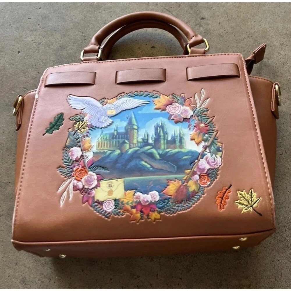Vintage Harry Potter Wizarding World Brown Leather Purse Cross Body Shoulder